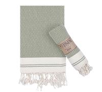Evelynen Lot de 2 essuie-Mains turcs pour Salle de Bain et Cuisine, Serviettes Peshtemal décoratives pour Les Mains, Le Visage, Le thé, la Vaisselle, la Cuisine et Le Bain
