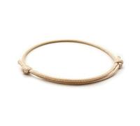 EVEMATE [2 Pièces] Bracelet simple et subtil | Surfeurbracelet fin fait main en coton ciré | Bracelet d'amitié cadeau | Plusieurs couleurs (Beige, 2 Pièces)