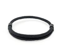 EVEMATE Bracelet paracorde fait de corde à voile en nylon | Bande de marin surfeur réglable | Pour les loisirs, le sport et la vie quotidienne (Noir)