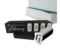 Evember Accessoires d'étagère, présentoir décoratif pour comptage de livres | Décoration de comptage de livres dans ma bibliothèque pour dortoir, école, étude, maison, bibliothèque, appartement, salon