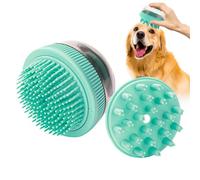 Evember Brosse à récurer pour chien - Peigne à cheveux en silicone souple en forme de vaisseau spatial | Outil de toilettage avec grand trou de remplissage pour chiens, chiots, chats, chatons