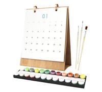 Evember Calendrier 2026 - Calendrier Artistique à Colorier,Organiseur Créatif avec 12 Peintures à l'Huile Originales pour Enseignants Bureau Scolaire Adulte Enfant