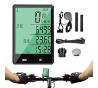 Evember Cyclomètre | Traceur sans Fil Imperméable - Cyclocomputer sans Fil avec Écran LCD Rétroéclairé De 7.1 Cm - pour Cyclistes Débutants Randonnées Nocturnes