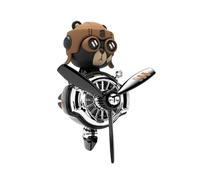 Evember Désodorisant à clip pour grille d'aération, diffuseur d'aromathérapie pour grille d'aération automatique - Design pilote d'ours - Diffuseur d'aromathérapie pour aéronefs pour camions