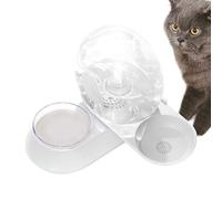 Evember Distributeur Automatique d'eau pour Chats,Abreuvoir à Siphon en Forme d'Escargot pour Animaux avec Bol d'alimentation | Abreuvoir Automatique pour Chien,pour Chiots Chats Lapins et Autres