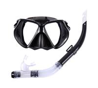 Evember Ensemble De Tuba Sec, 17x9cm Masque De Plongée Panos, Lunettes De Plongée Et Tubas Antibuée, Équipement Professionnel De Masque De Plongées avec 40cm Tuba pour Adultes
