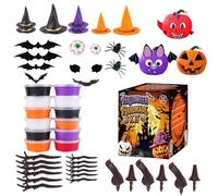 Evember Kit de Pâte à Modeler Citrouille | Activités Manuelles d'Automne en Argile Souple Halloween pour | Fournitures Modelage Favoris pour Maison École Maternelle Classe Garçons Filles