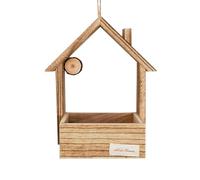 Evember Mangeoire à oiseaux en cèdre - Mangeoire à oiseaux en bois de cèdre, grande capacité d'alimentation pour oiseaux sauvages, mangeoire à suspendre pour observer les oiseaux