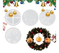 Evember Moule À Pendentifs De Noël,Démoulage Facile Et Flexible - Moule En Silicone Pour Des Ornements De Noël : Arbre De, Renne, Étoile, Signe | Pour Adultes, Famille, Couples, Maison, École