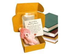 Evember Petits Oursons,Nounours en Peluche dans Une Boîte Cadeau | Jouet Animal Fait Main avec Carte d'Encouragement pour Graduation Mère Bébé Naissance Noël Saint-Valentin Attention