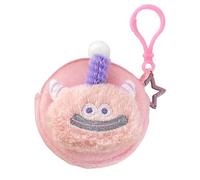 Evember Portefeuille en Peluche pour Femme, Portefeuille en Peluche - Sac à Main pour Animaux en Peluche,Porte-clés Pendentif Grande Bouche, Porte-Monnaie en Peluche, Mignonne pour