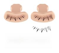 Evember Tampon de cils inférieurs, outil d'extension de cils - 1 paire de tampons réutilisables, outil d'application de cils en silicone, modèle de cils pour débutants