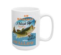 Evember Tasses de pêche pour homme | Récipient à boisson en céramique - Tasses à thé d'extérieur - pour pêcheurs, enseignants, étudiants, bureau, restaurant, hôtel, salon, étude, vin, jus, bière, lait