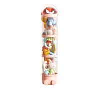 Evember Tube de rangement pour jouets en peluche, 28 x 162 cm, tube de présentation transparent à 4 couches, tubes de rangement verticaux pour jouets, rangement de poupées en peluche peu encombrant