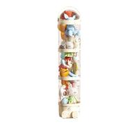 Evember Tube de rangement pour jouets en peluche, 28 x 162 cm, tube de présentation transparent à 4 couches, tubes de rangement verticaux pour jouets, rangement de poupées en peluche peu encombrant