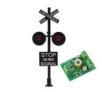 Evemodel 1 jeu de jauge H0 1:87 Niveau de croisement de niveau stop sur 2 lumières rouges + indicateurs de circuit imprimé