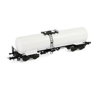 Evemodel 1 pièce Modèle Trace H0 1:87 Camion à chaudière Train Camion réservoir d'huile avec roues en métal DC (blanc), C8768