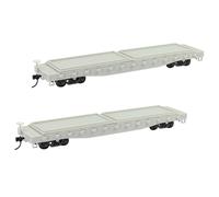 Evemodel 1pc Échelle Ho 1: 87 Blanc Non Assemblé Voiture Plate Modèle Chemin De Fer Wagon C8741JJ