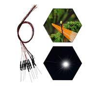 Evemodel 20Pcs Résistance Filaire Blanche Pré-soudée à LED SMD 0402 12 V 20 cm