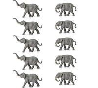 Evemodel An8708-10-EU Lot de 10 pièces 1:187 Modèle h0 Éléphant africain animaux sauvages en PVC