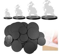 Evemodel Base Ronde Mixte en Plastique pour Table de Sable, Jeux de Guerre, pour Les Wargames (50 pièces)
