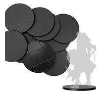 Evemodel Lot de 10 bases rondes en plastique de 80 mm pour figurines ou miniatures pour décoration de table War Games