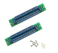 Evemodel Lot de 2 cartes de distribution d'alimentation 2 entrées 13 paires de sorties pour tension CC AC PCB007