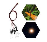 Evemodel Lot de 20 résistances filaires pré-soudées SMD LED 0402 blanc chaud 12 V 20 cm