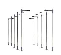 Evemodel LQS10 Lot de 10 Lampes à Fouet LED 104 mm H0/00 pour Route 3 V 12 V