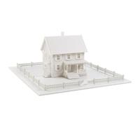 Evemodel Maison miniature Spur N 1:160 avec véranda - Kit de construction | Détails fins - Facile à monter - Peut être peint individuellement