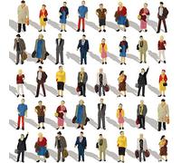 Evemodel P8712 Lot de 40 figurines miniatures model trains échelle HO 1: 87 personnes debout 20 poses différentes