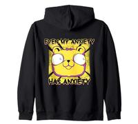 Even My Anxiety Has Anxiety Funny Bear Lovers Introverti Sweat à Capuche