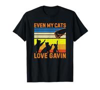 Even My Cats Love Gavin Birthday First Name T-Shirt