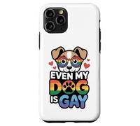 Even My Dog Is Gay | Funny Rainbow Pride Pet Design apparels Coque pour iPhone 11 Pro