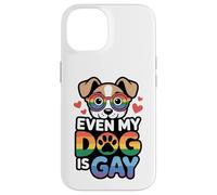 Even My Dog Is Gay | Funny Rainbow Pride Pet Design apparels Coque pour iPhone 14