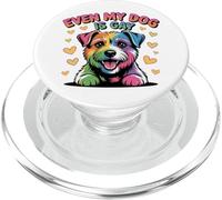 Even My Dog Is Gay | Funny Rainbow Pride Pet Design apparels PopSockets PopGrip pour MagSafe