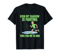 Even my shadow is panting Running Marathon Humour Graphic T-Shirt