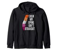 Even My Spine is Not Straight Lesbian WLW Pride Sweat à Capuche
