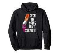 Even My Spine is Not Straight Lesbian WLW Pride Sweat à Capuche