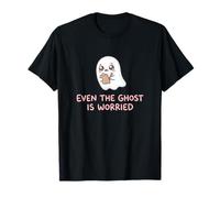 Even The Ghost is Worried Anxiety Humour Spooky Halloween T-Shirt