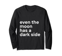 Even The Moon Has a Dark Side Boho Spiritual Witch Esthétique Manche Longue