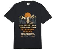 Even Though I Walk Through The Valley Psaum 23 4 Comfort Colors Adult Heavyweight T-Shirt