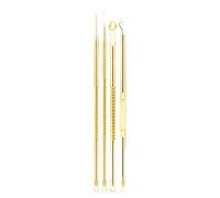 Evenden Lot de 4 extracteurs d'acné, tire-comédons, médiators, aiguilles à picots, impuretés, kit d'outils de traitement