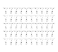 Evenden Lot de 50 pinces à étiquettes rotatives transparentes double face