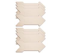 Evenden Lot de 8 flèches en bois découpées - Flèche inachevée - Panneau en bois suspendu - Flèche en bois - Disque - Plaque de peinture ronde