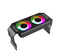 Evenden Ventilateur de module de mémoire RAM d'ordinateur PC DDR4 DDR5 Overlock Dual ARGB Sync PWM Ventilateur dissipateur thermique RGB en aluminium (A) Installation facile