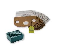 eVendix Lot de 10 sacs d'aspirateur compatibles avec Vorwerk Tiger/Kobold 251 252 + 1 filtre actif