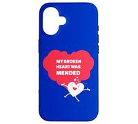 Événement de récupération Cardiaque Mon cœur brisé a été réparé Coque pour iPhone 16
