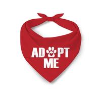 Événement De Sensibilisation À L'Adoption Adopt Me Rescue Écharpe Triangulaire Ajustable Bandanas Chien Chats Polyester Triangle pour Chiens Petite, Moyenne Et Grande Taille