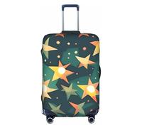 Evengigy Atomic Housse de protection de voyage Motif étoiles rétro Pour bagages de 45,7 à 81,3 cm, blanc, S